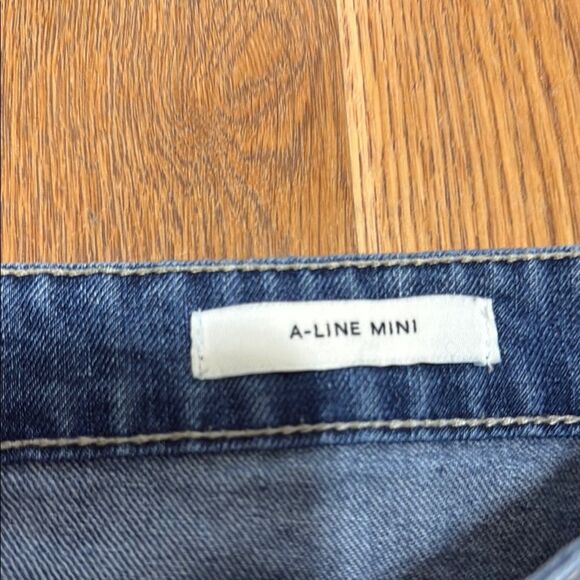 Cotton On Asymmetrical Blue A-line Mini Skirt - Picture 3 of 4